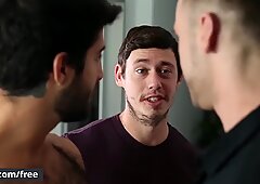 Three Hunks Get Fucked Hard Together After They Just Met - Men.com