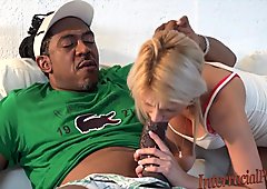 small blonde takes biggest black cock