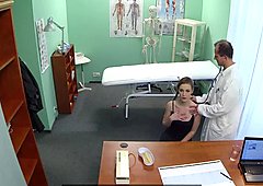 Patient amateur doggystyled by dr on spycam
