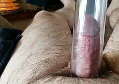 Watch him pump up his micro cock as he tries out out his new penis pump!