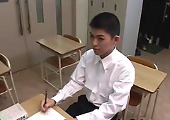 Japanese boy seduced by sexy female teacher