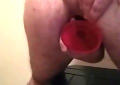Butt/anal plug fun inside transguy's ass / FTM F2M transsexual tranny