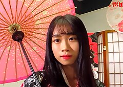Japonais kimono esclavage collants pied fétichiste